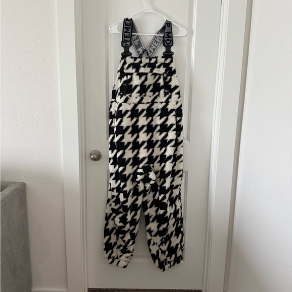 NWT Free People Movement Hit the Slopes Houndstooth Overalls - Picture 3 of 9